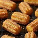 A realistic amateur style picture of Easy Air Fryer Churro Bites (Healthier Recipe) taken by a phone camera