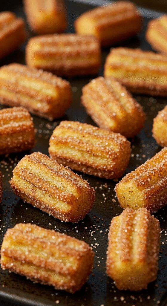 A realistic amateur style picture of Easy Air Fryer Churro Bites (Healthier Recipe) taken by a phone camera