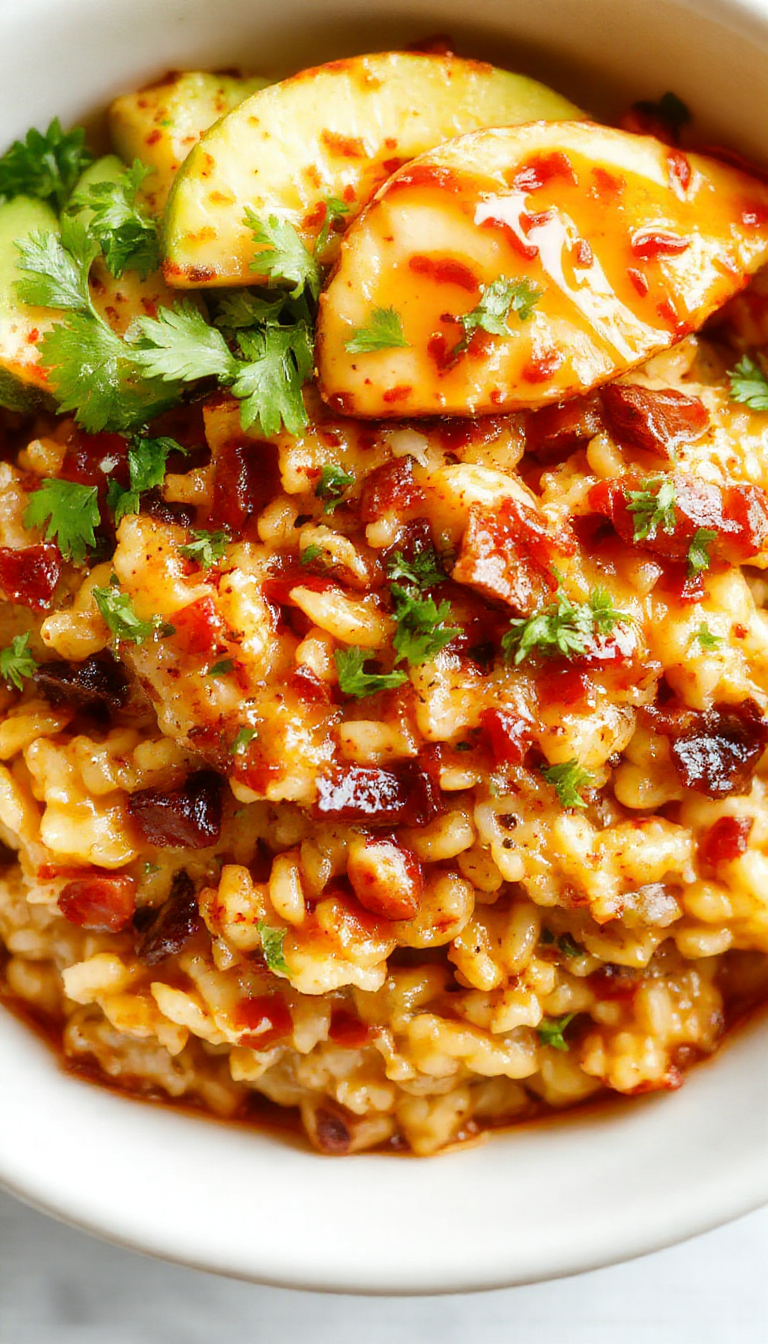 Colorful taco rice bowl with seasoned beef, fresh vegetables, shredded cheese, and crispy tortilla chips on a vibrant plate.