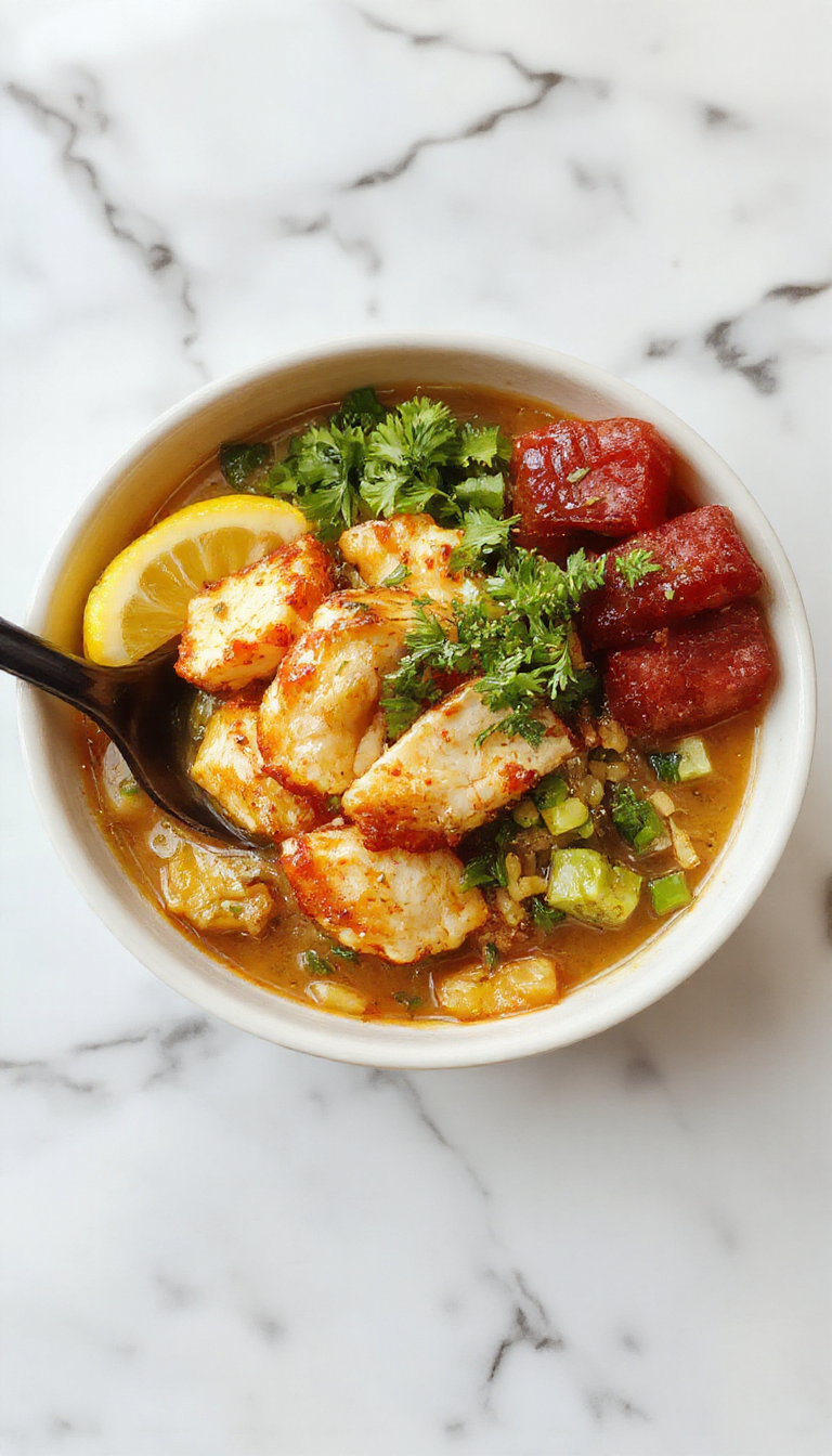 A vibrant bowl of chicken ramen stir fry showcasing tender sliced chicken, colorful bell peppers, green onions, and noodles coated in a glossy sauce, arranged artfully on a rustic wooden table with chopsticks resting beside the bowl