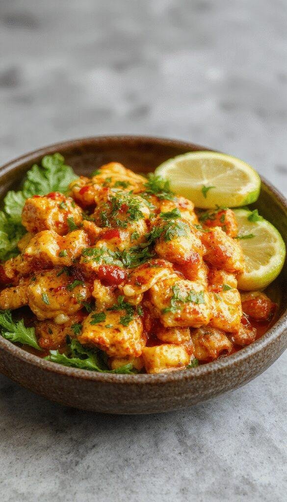 A plate of homemade butter chicken served with steamed rice and garnished with fresh cilantro, showcasing a creamy, vibrant orange sauce.
