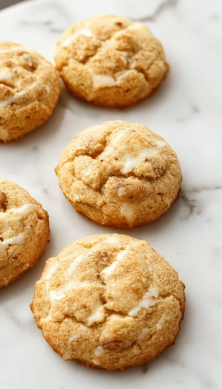 Colorful batch of apple cinnamon snickerdoodle cookies on a rustic wooden surface, showcasing golden-brown round cookies coated in cinnamon sugar with visible apple chunks, styled with a cinnamon stick and a fresh apple in the background, with soft natural lighting highlighting the textures and warm tones.