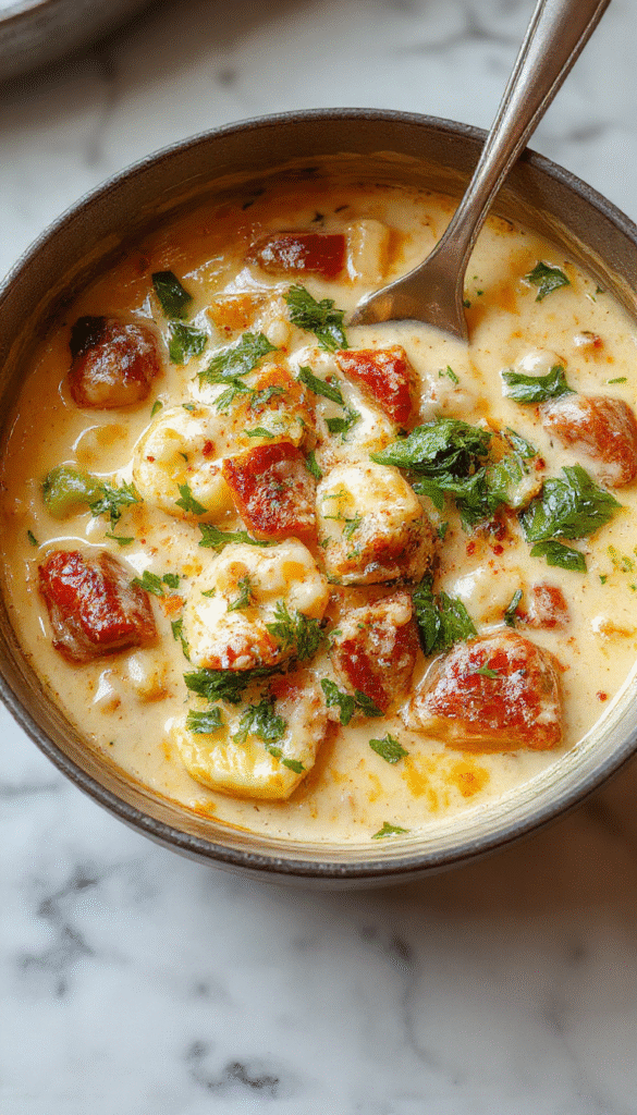 A vibrant bowl of creamy vegetable soup with a smooth texture, garnished with fresh herbs. The bowl is placed on a rustic wooden table, surrounded by colorful chopped vegetables, and steam gently rises from the dish, highlighting its warmth and inviting appearance.