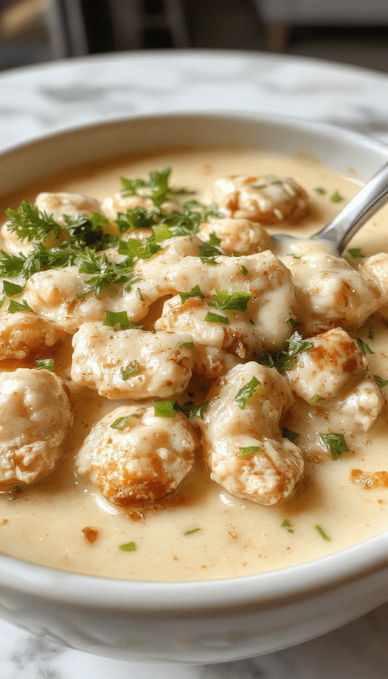 A vibrant bowl of creamy white chicken chili topped with fresh cilantro and shredded cheese, served with warm crusty bread on a rustic wooden table, showcasing the rich textures, fragrant herbs, and creamy consistency of the dish.