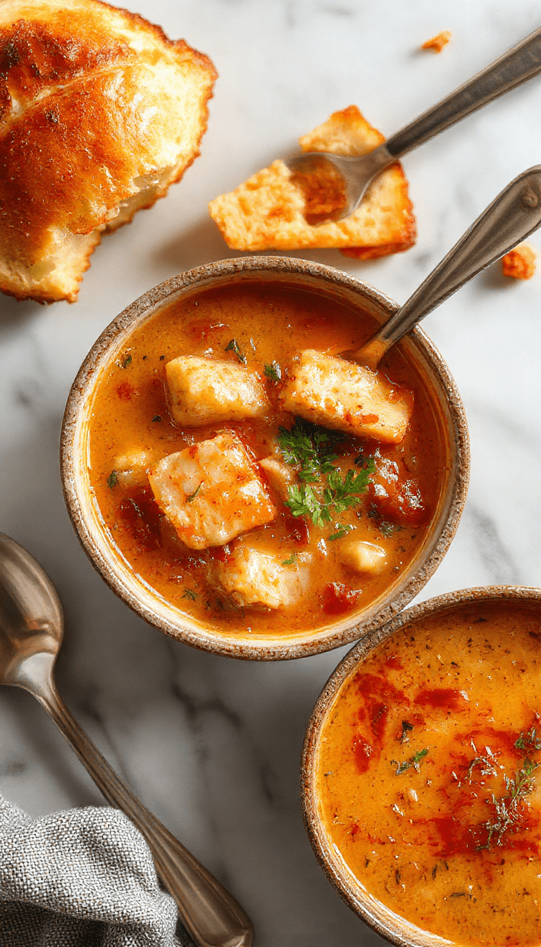 A steaming bowl of leftover turkey soup with shredded turkey, diced vegetables, and herbs, served in a rustic white bowl atop a wooden table, with fresh herbs and bread on the side, vibrant orange carrots, green celery, and tender turkey chunks highlighted.