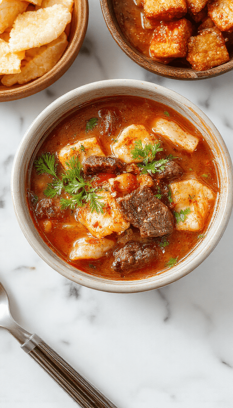 A warm bowl of beef noodle soup showcasing tender beef slices, vibrant orange carrots, green garnishes, and chewy noodles in a rich broth on a rustic wooden table