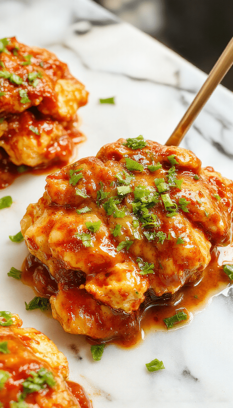 Colorful plate featuring tender chicken pieces coated in glossy sweet chili sauce, garnished with chopped scallions and red pepper flakes, arranged on a vibrant ceramic dish with a glossy glaze, with fresh lime wedges beside it, styled in a modern kitchen setting with bright natural light highlighting the glossy sauce and crispy edges.