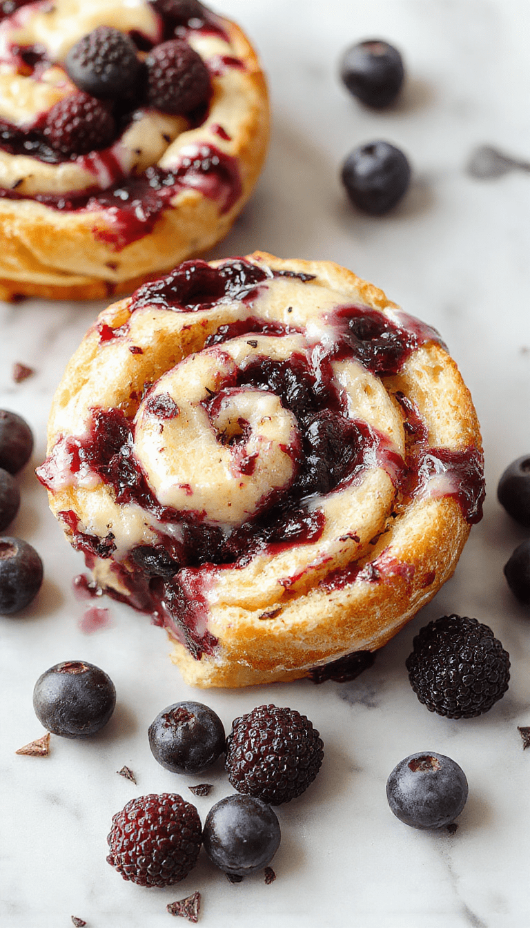 A golden-brown loaf of blueberry cream cheese bread sliced to reveal a swirled interior with vibrant blueberries and a creamy cream cheese filling, garnished with fresh blueberries on top, styled on a rustic wooden surface with a soft-focus background.