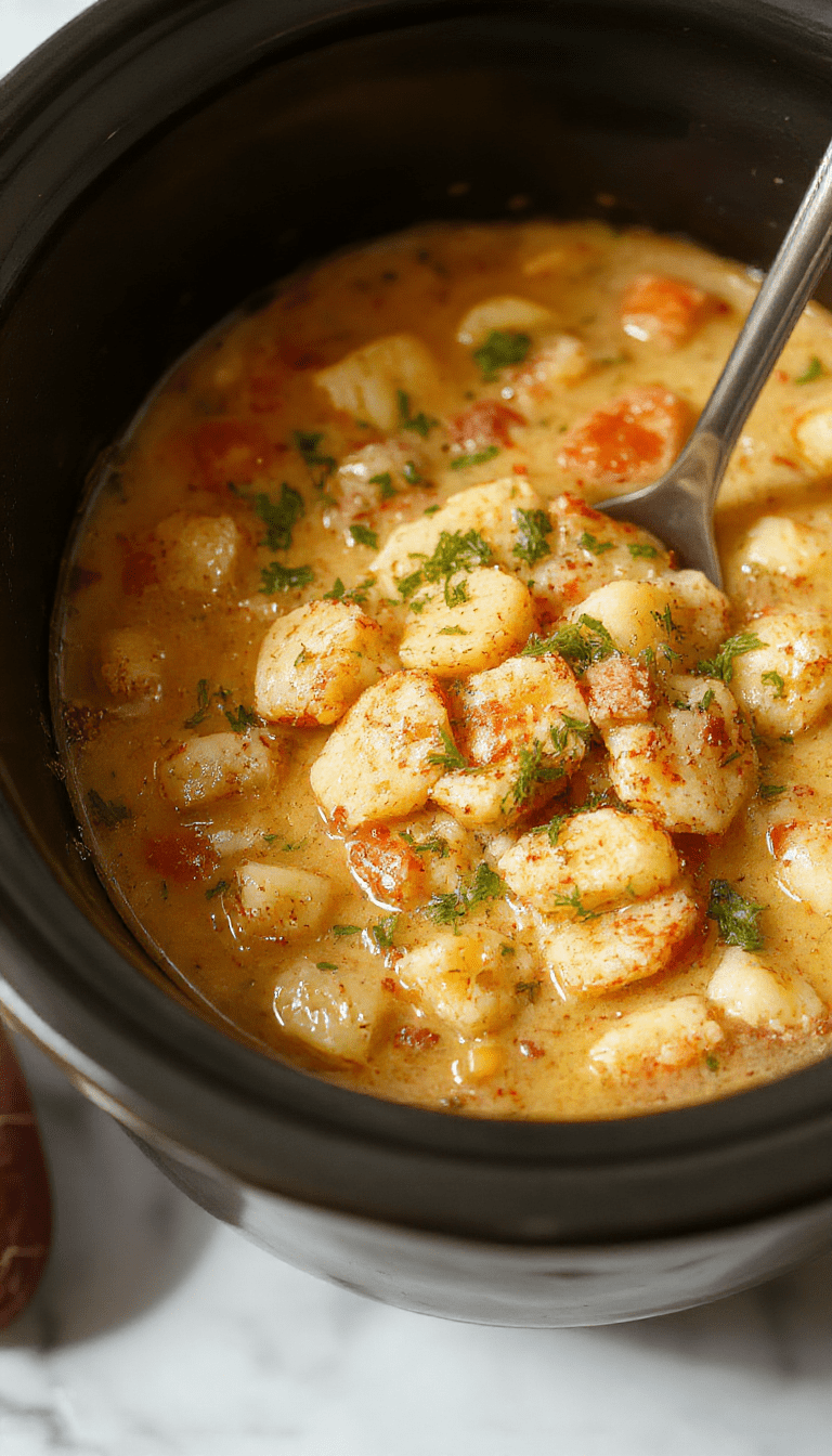 A hearty bowl of creamy potato soup garnished with chopped green onions and shredded cheese, served beside a spoon on a rustic wooden table, with crispy hashbrowns sprinkled on top and steam rising, showcasing a warm, inviting, and comforting dish.